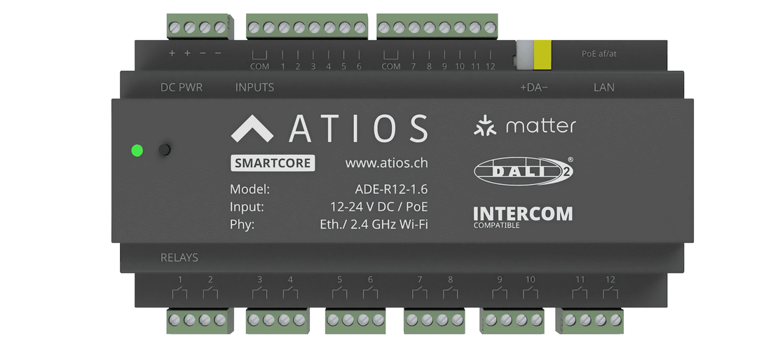 Atios SmartCore mit integriertem 12-fach Schaltaktor: Die innovative Lösung für die intelligente Hausautomation